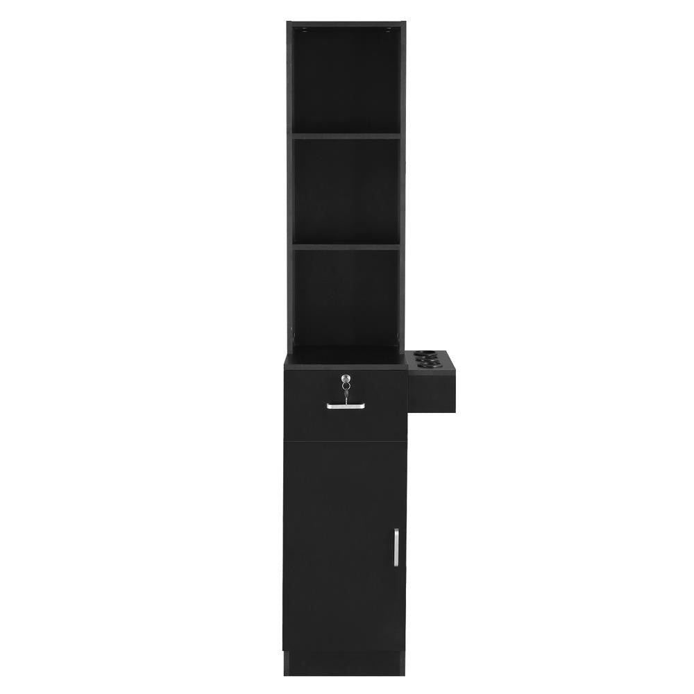 Wall Mount Hair Styling Salon Station with Drawer and Shelves