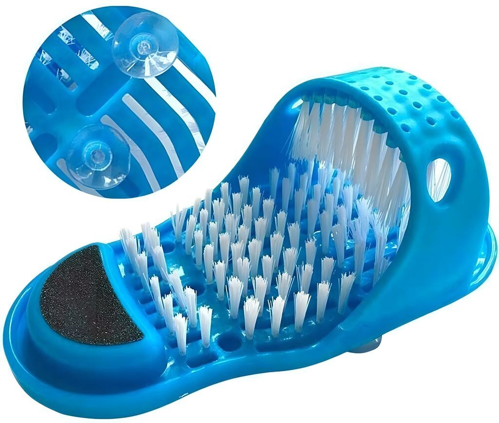 Foot Cleaner Scrubber with Pumice Stone and Non-Slip Suction Base