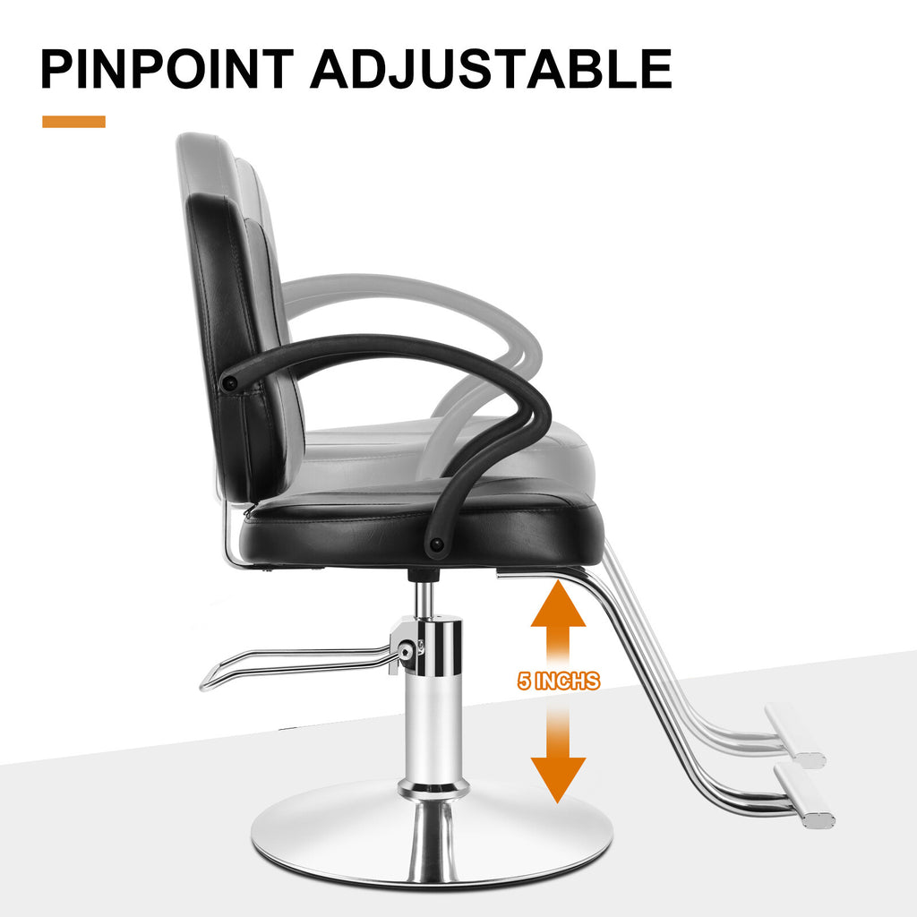 Black Hydraulic Barber Chair for Salon Spa Tattoo Hair Styling Equipment