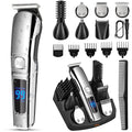 Waterproof Men’s Beard Trimmer Kit with 18 Pieces, Rechargeable & Cordless