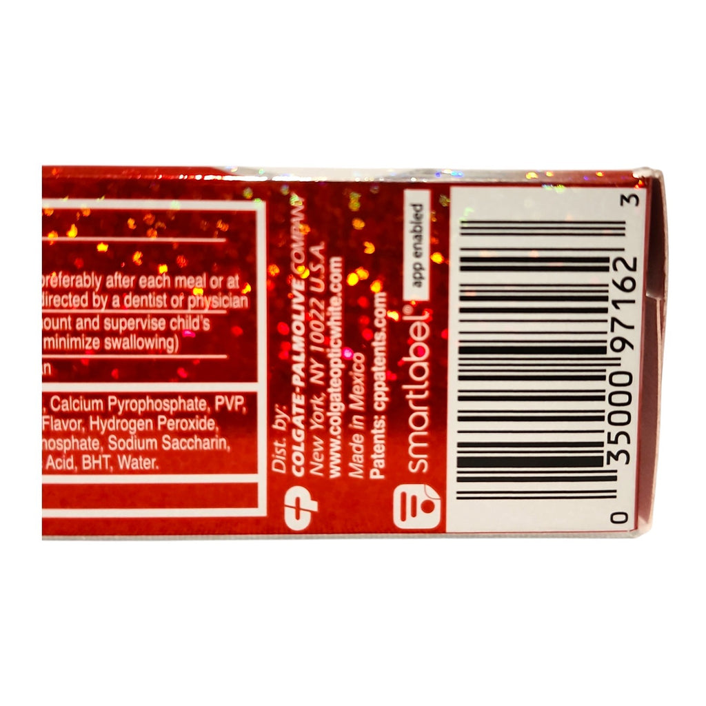 Colgate Optic White Advanced Sparkling White Toothpaste 2% Hydrogen Peroxide - Mint 3.2 oz