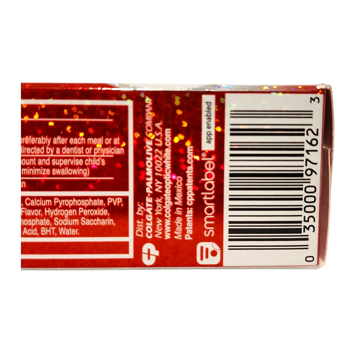 Colgate Optic White Advanced Sparkling White Toothpaste 2% Hydrogen Peroxide - Mint 3.2 oz