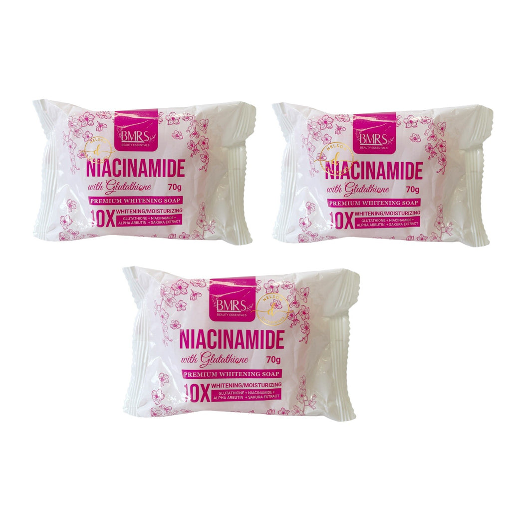 Niacinamide with Glutathione Brightening Soap - 70g Each, Pack of 3