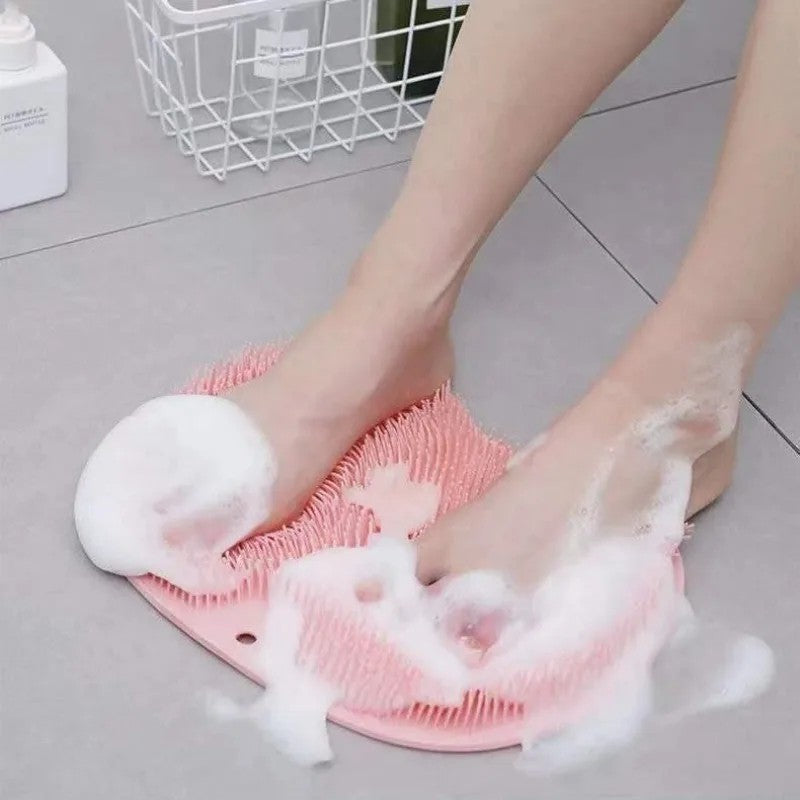 Exfoliating Foot Brush & Back Scrubber with Anti-Slip Suction Cup - Deep Cleansing