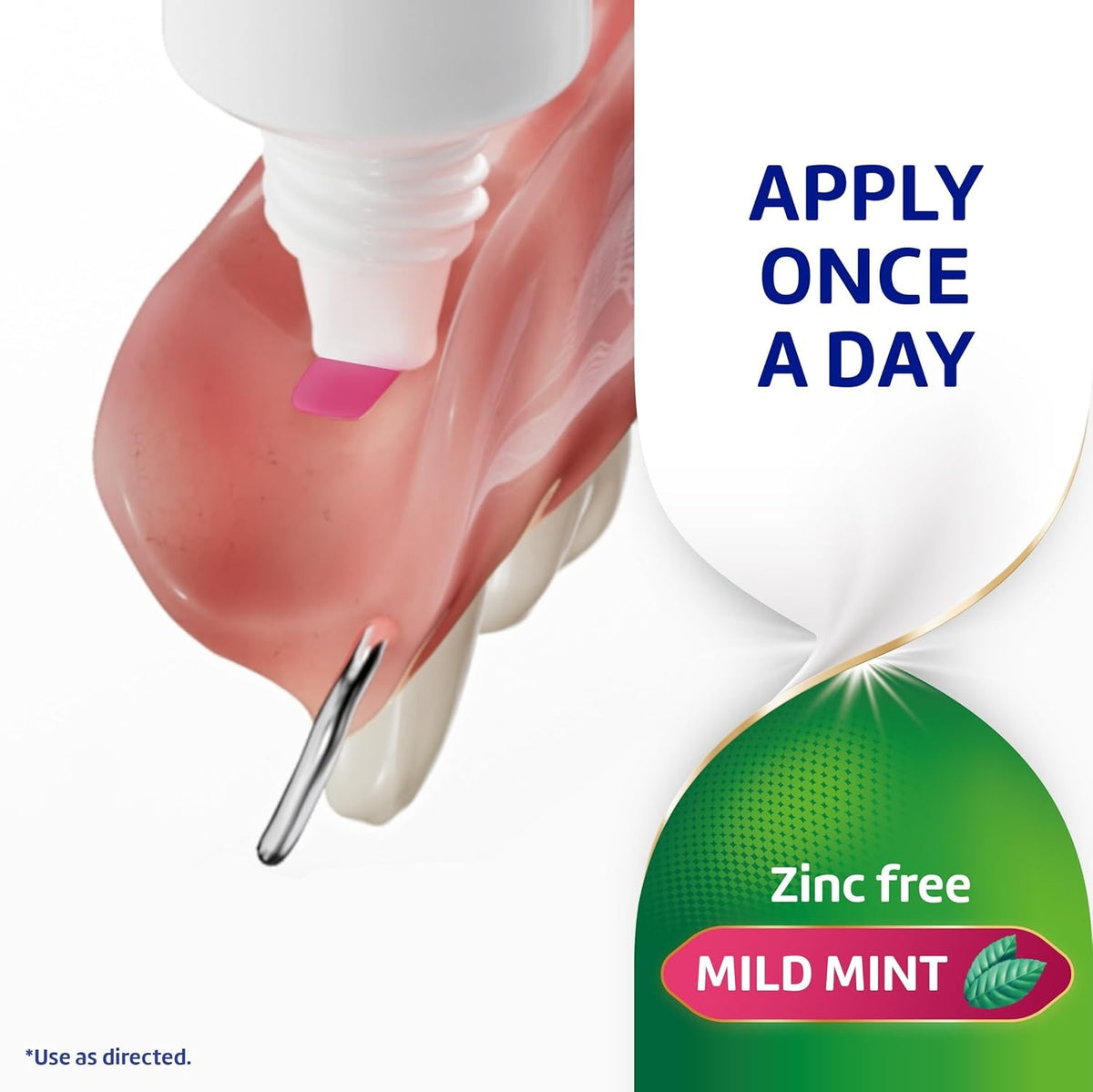 Zinc-Free Denture Adhesive Cream 4-Pack with Mint Flavor - Strong All-Day Hold