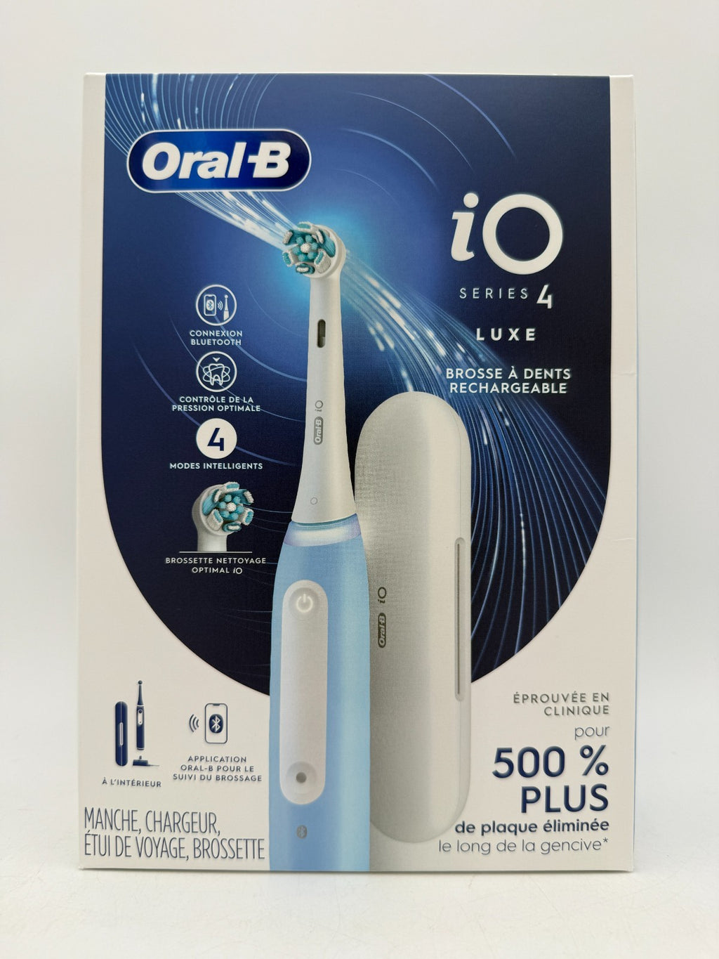 Electric Toothbrush with Smart Pressure Sensor and Bluetooth - Icy Blue
