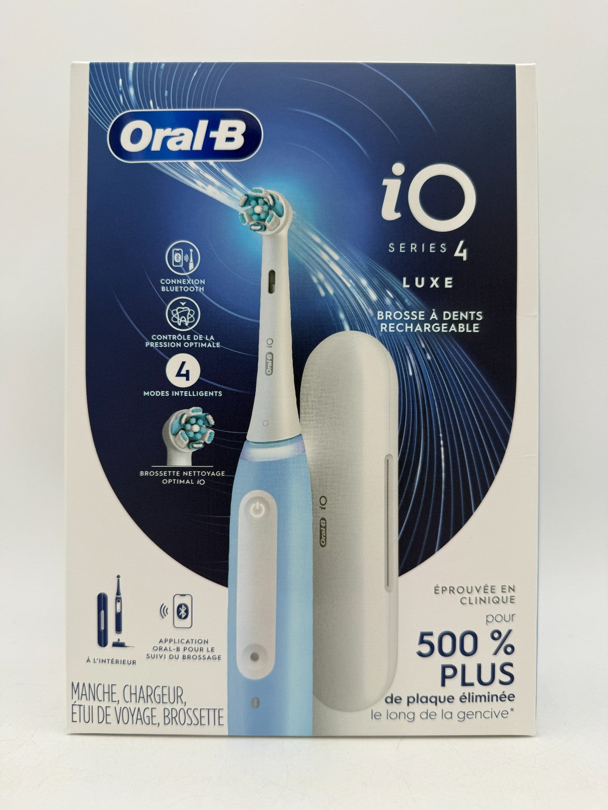 Electric Toothbrush with Smart Pressure Sensor and Bluetooth - Icy Blue
