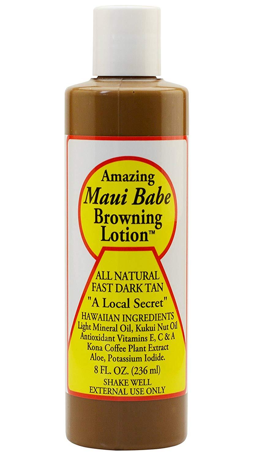 Natural Tanning Lotion for Deep, Dark Tan - Water-Resistant, Sensitive Skin Safe, 8oz