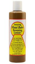 Natural Tanning Lotion for Deep, Dark Tan - Water-Resistant, Sensitive Skin Safe, 8oz