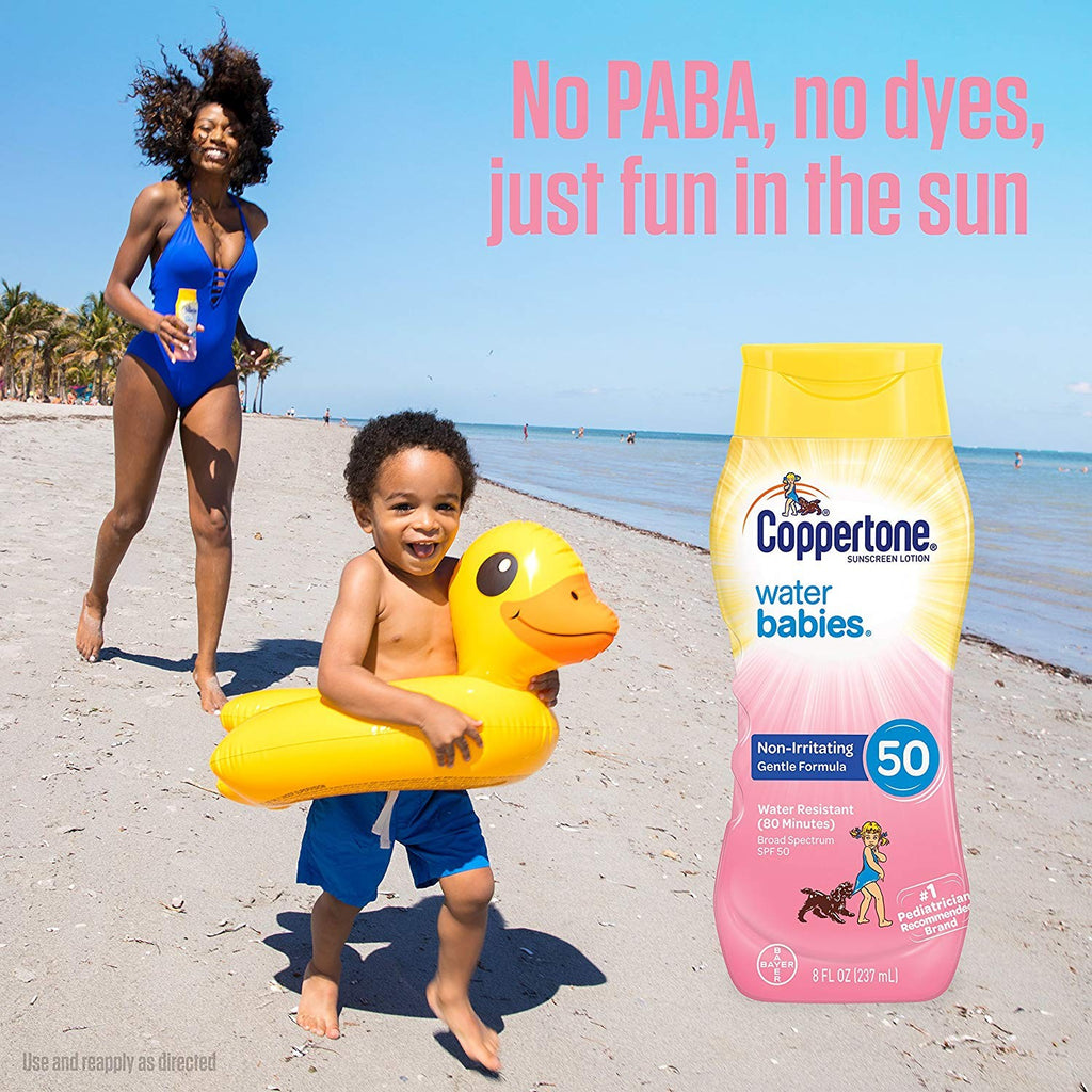 Water-Resistant SPF 50 Baby Sunscreen Lotion - 8oz Pack of 5