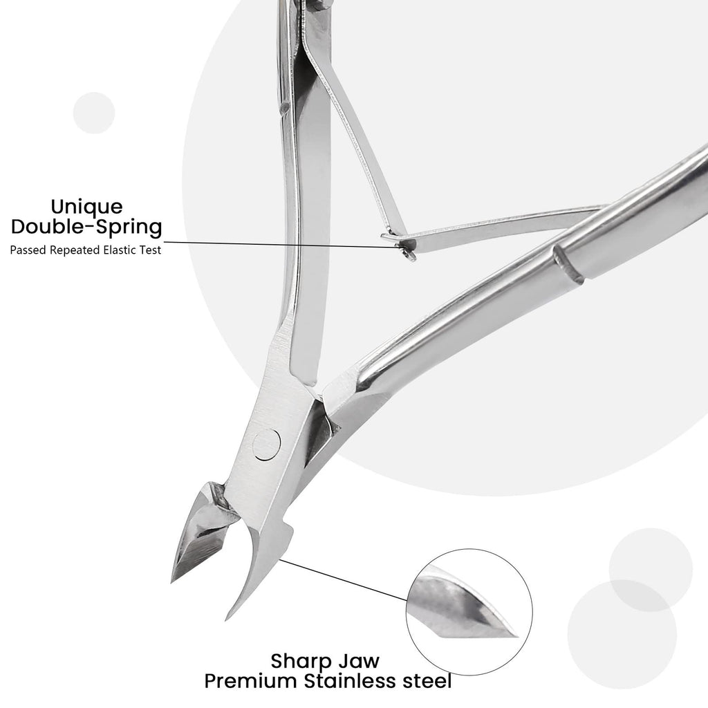 Professional Stainless Steel Cuticle Nippers with Ergonomic Handle