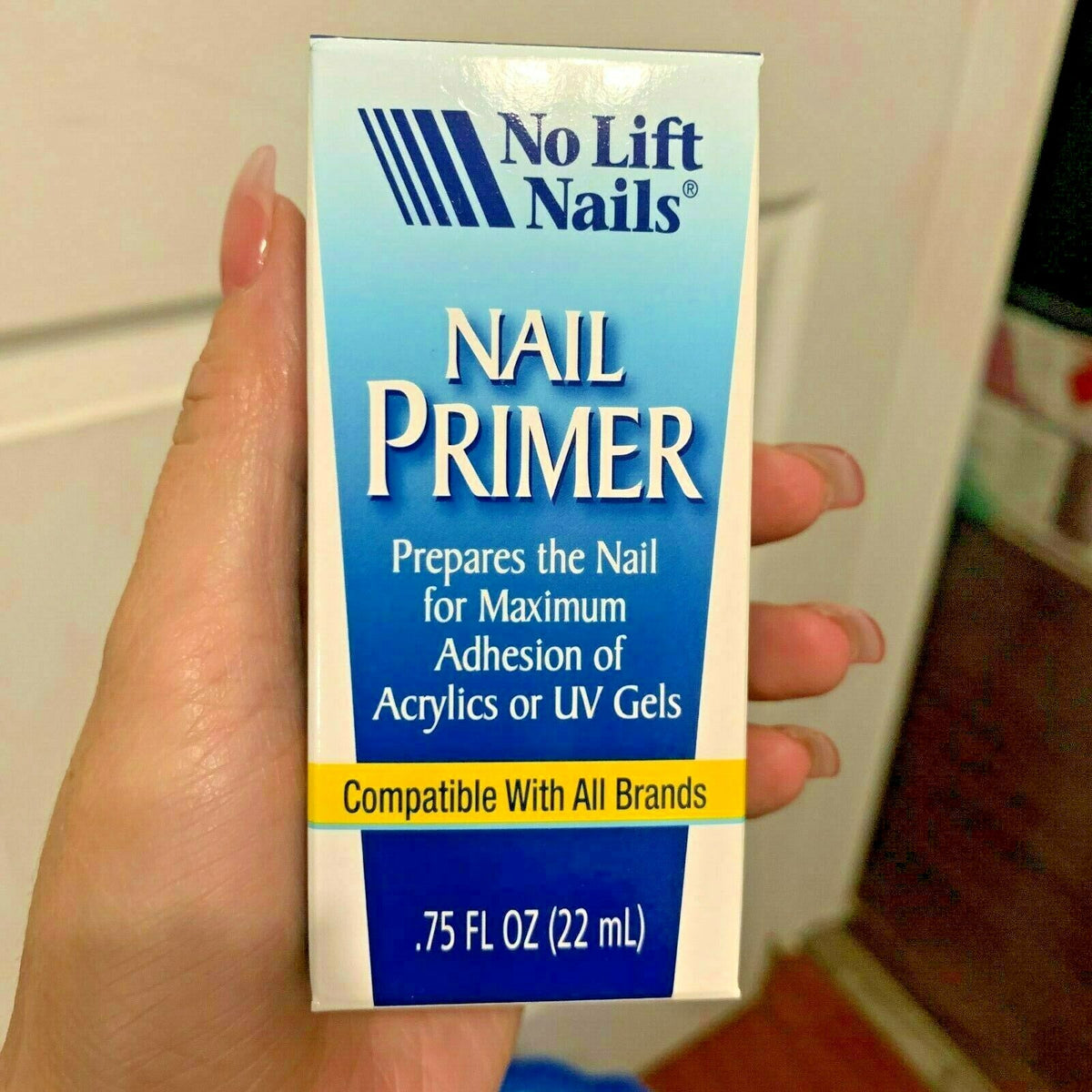 No Lift Nails Acrylic Nail Primer 0.75 Fl Oz - Strong Adhesion & Prevents Lifting