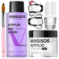Acrylic Nail Kit with Clear Powder & Liquid - DIY Nail Art Set for Extensions & French Manicure