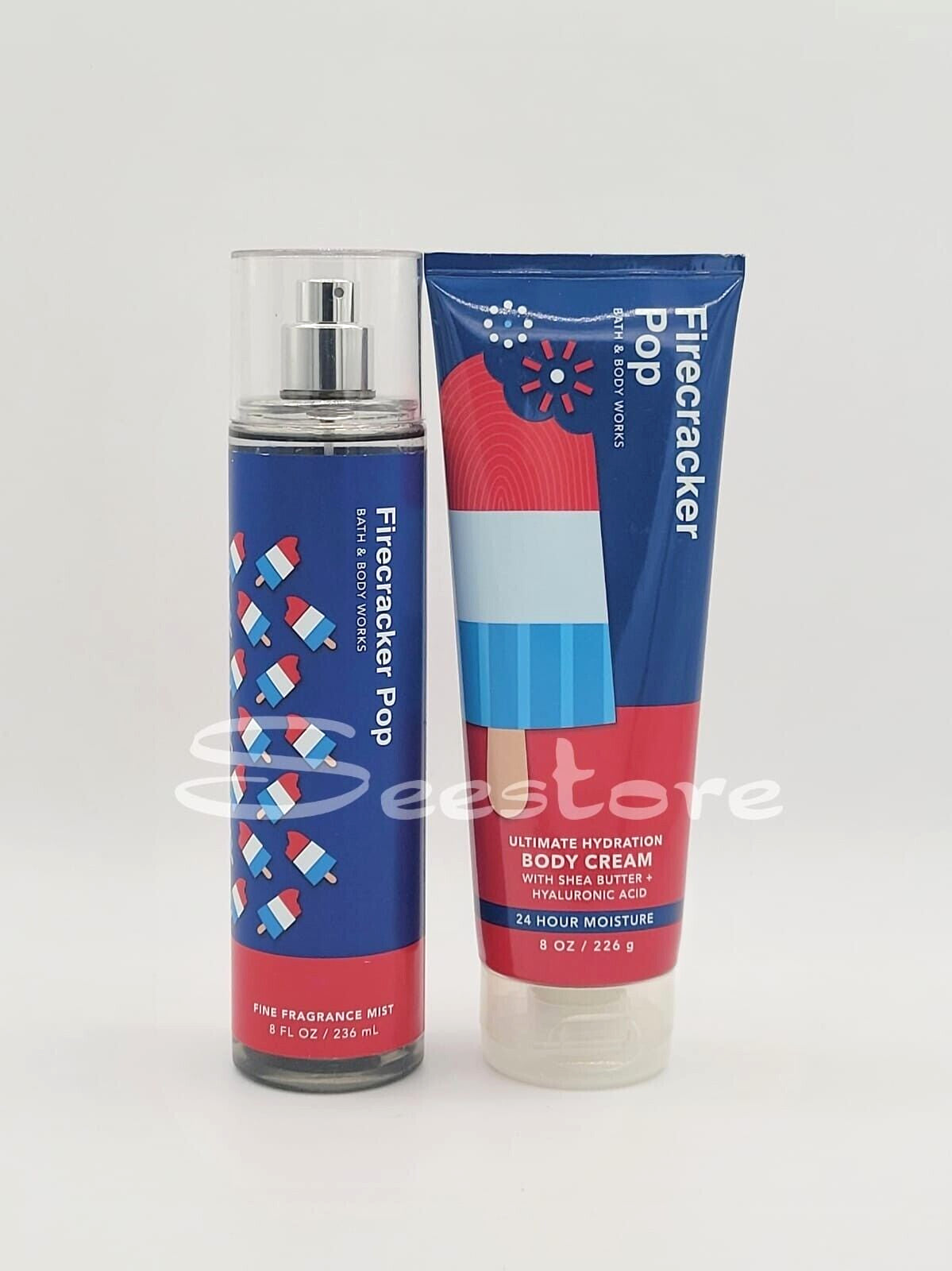 Bath & Body Works Firecracker Pop Body Cream & Mist Set - Cherry Citrus Berry