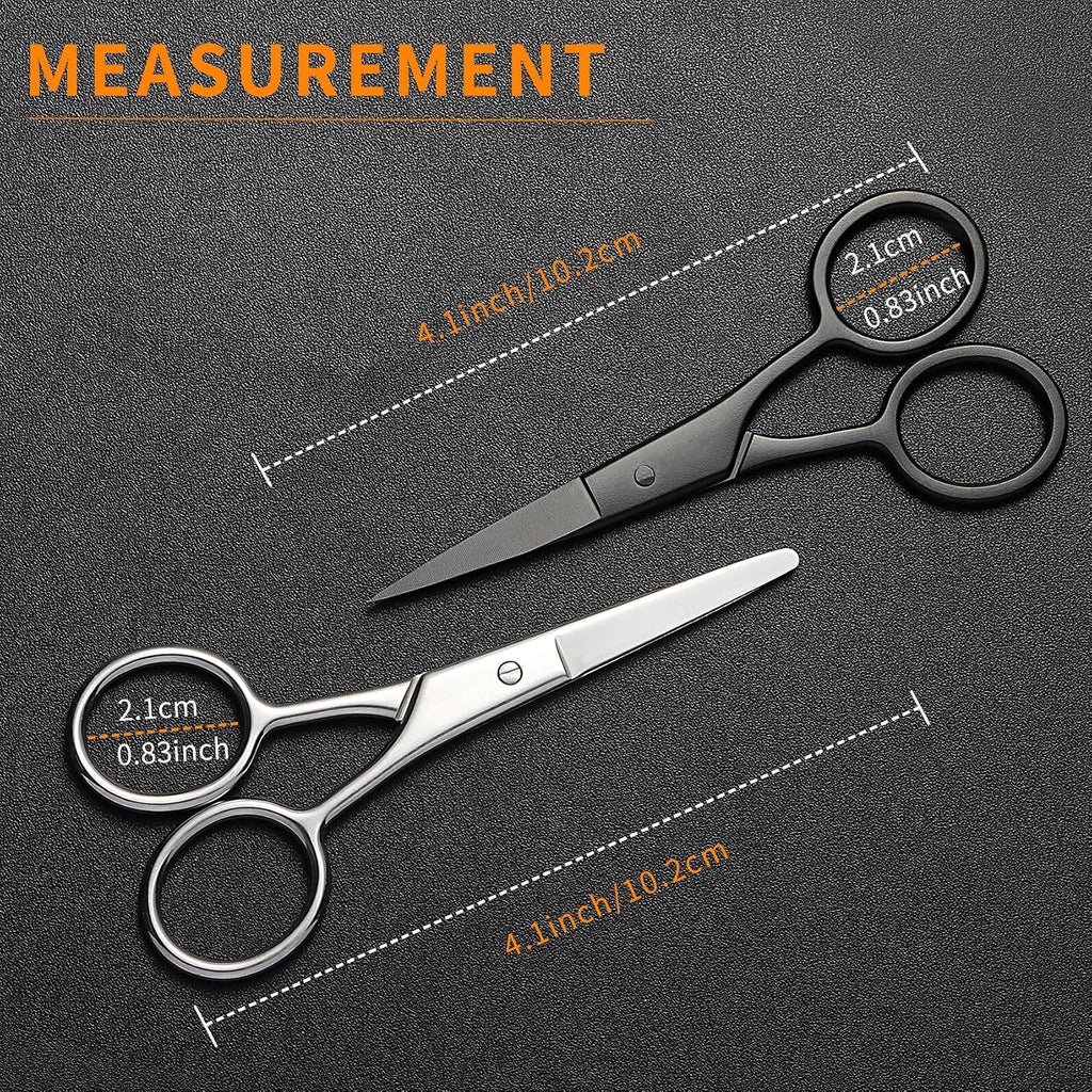 Small Grooming Scissors for Face & Body Hair Trimming - Dual Tips