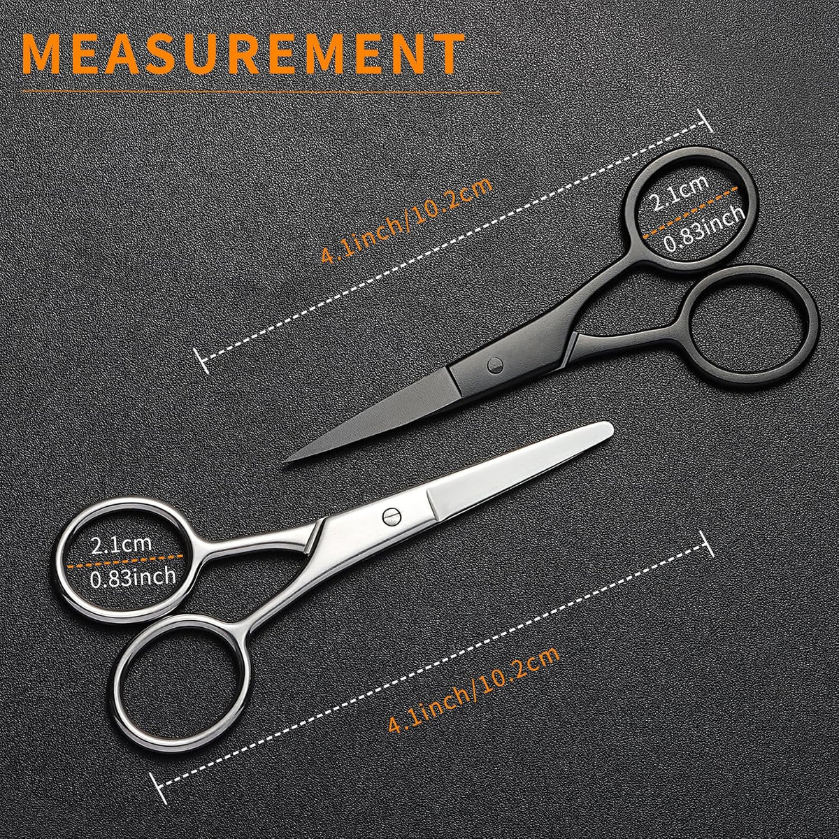 Small Grooming Scissors for Face & Body Hair Trimming - Dual Tips