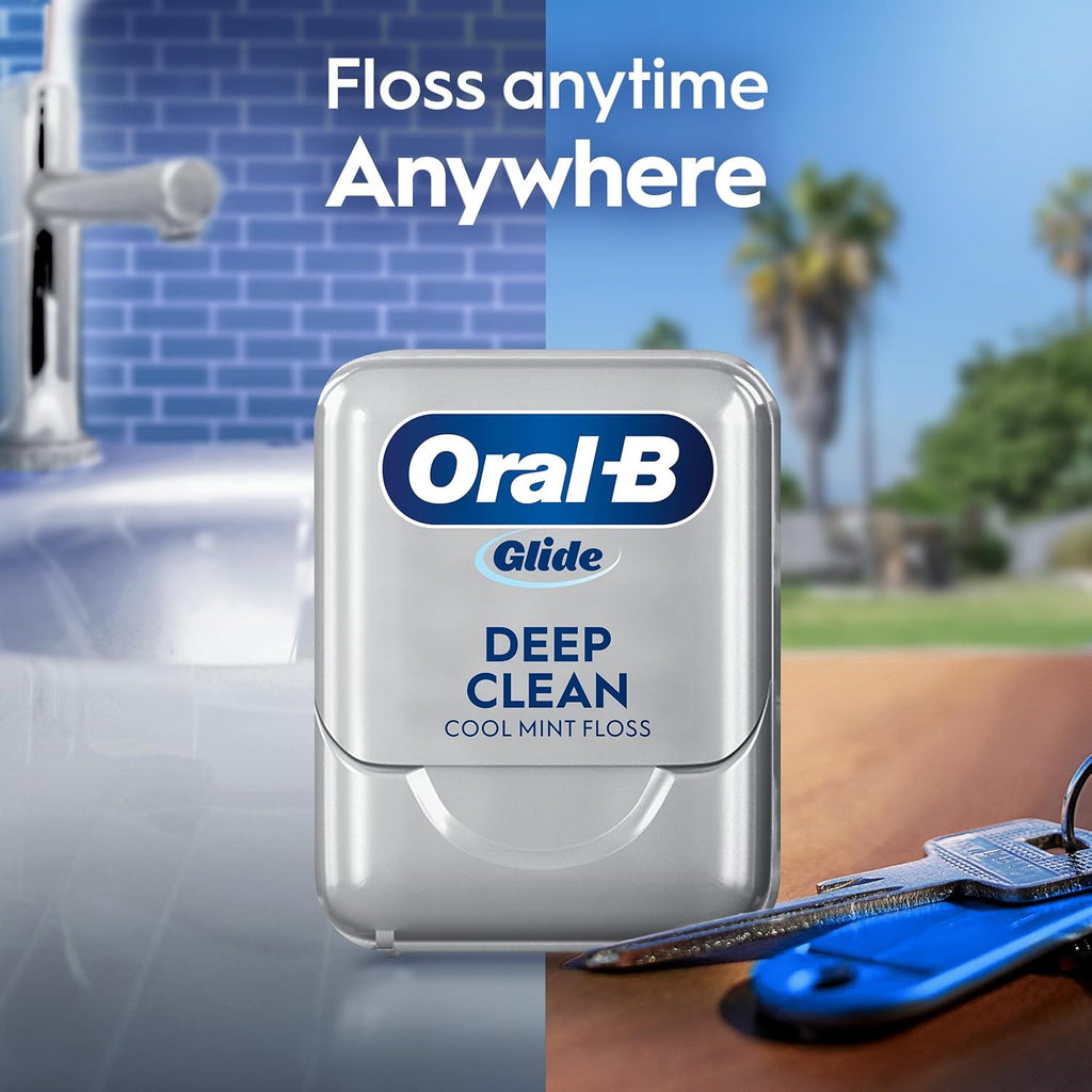 Dental Floss 3 Pack - Deep Clean Micro-Textured Mint Floss for Effective Plaque Removal