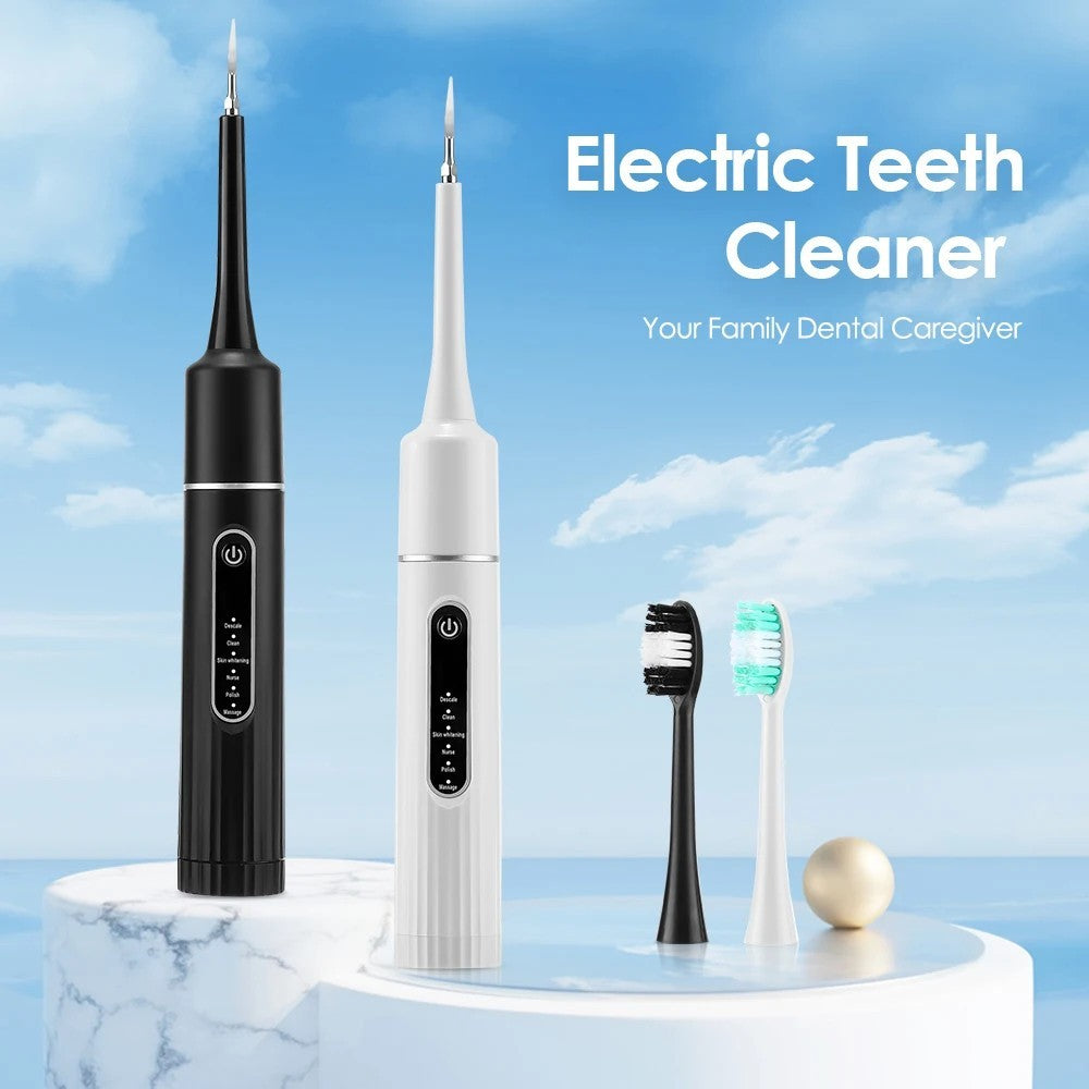 Rechargeable Electric Tooth Cleaner with 6 Modes, Tartar Remover, Waterproof