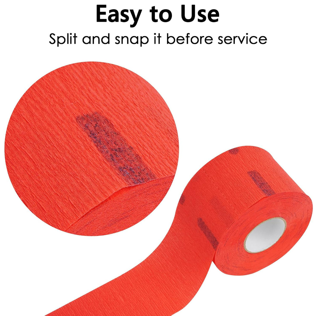 Disposable Paper Neck Strips for Hair Salons and Barbershops - 5 Rolls, 500 Sheets