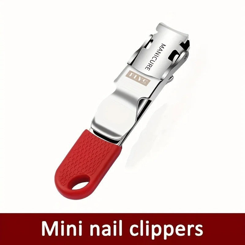 Stainless Steel Folding Nail Clipper Keychain Portable Manicure Grooming Tool