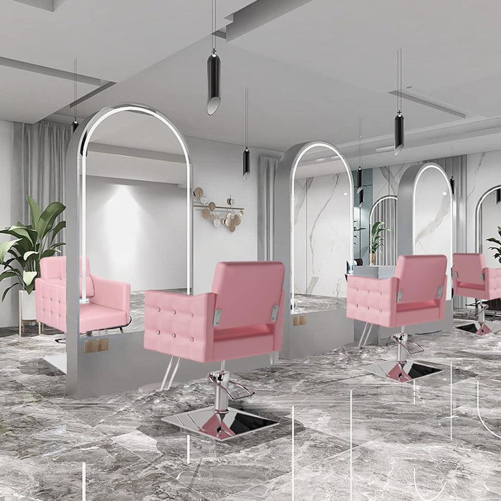 Adjustable Salon Barber Chair with Hydraulic Pump and 360° Swivel