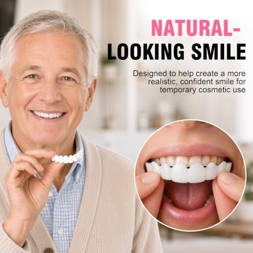 Temporary Veneers Teeth for Women & Men Natural Shade - Cosmetic Smile Enhancer