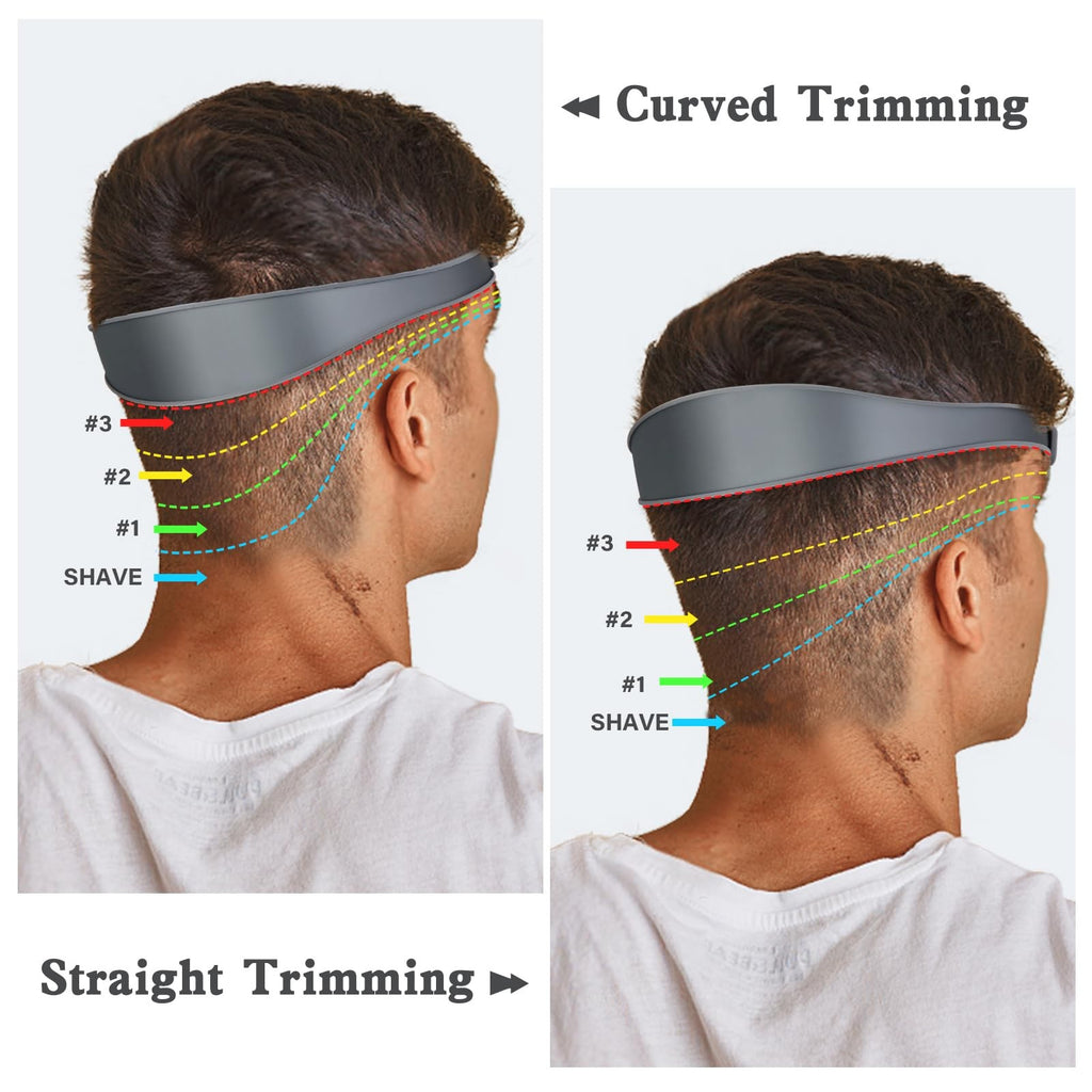 Adjustable Silicone Neckline Shaving Template for DIY Haircutting & Hairline Shaping