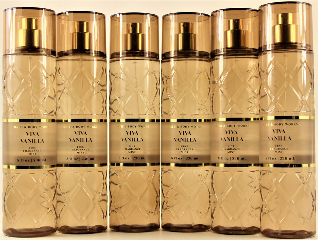 6 Pack Vanilla Body Mist Spray - Fine Fragrance 8oz | Bath & Body Works