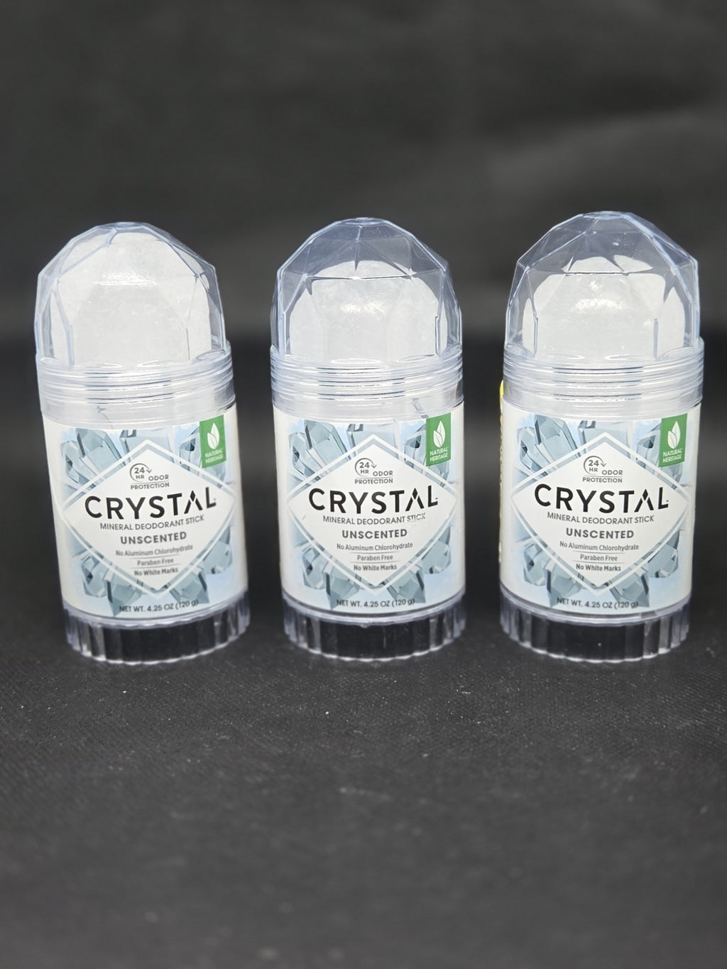 3-Pack Unscented Mineral Deodorant Sticks - 4.25 Ounce Each