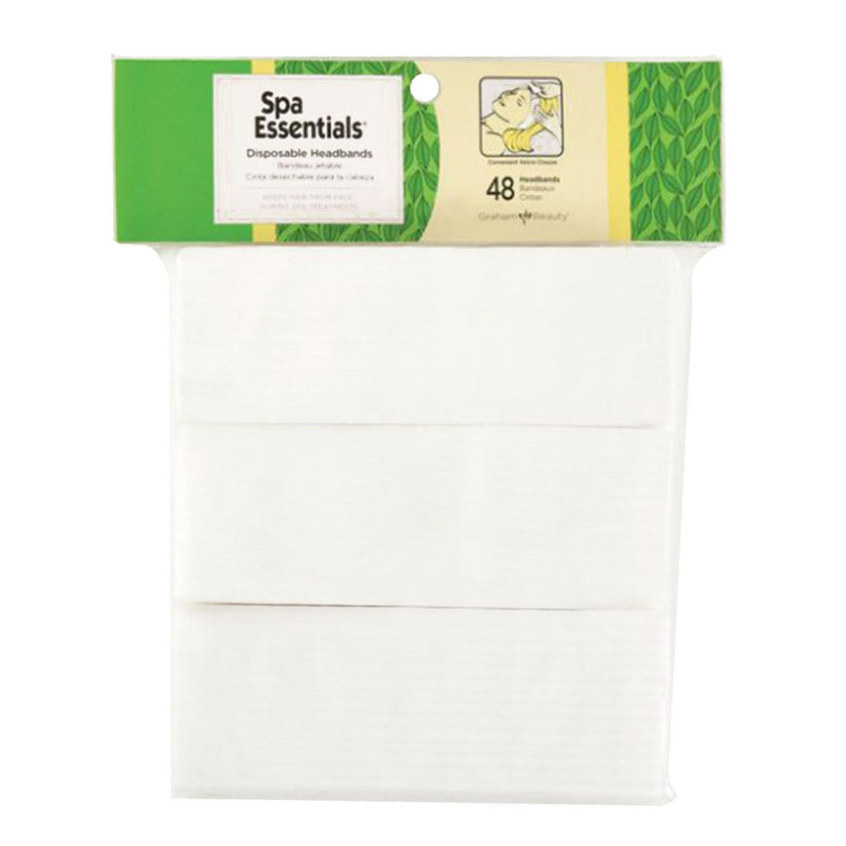 Disposable Headbands for Spa & Facial Treatments - White, 48 Pack