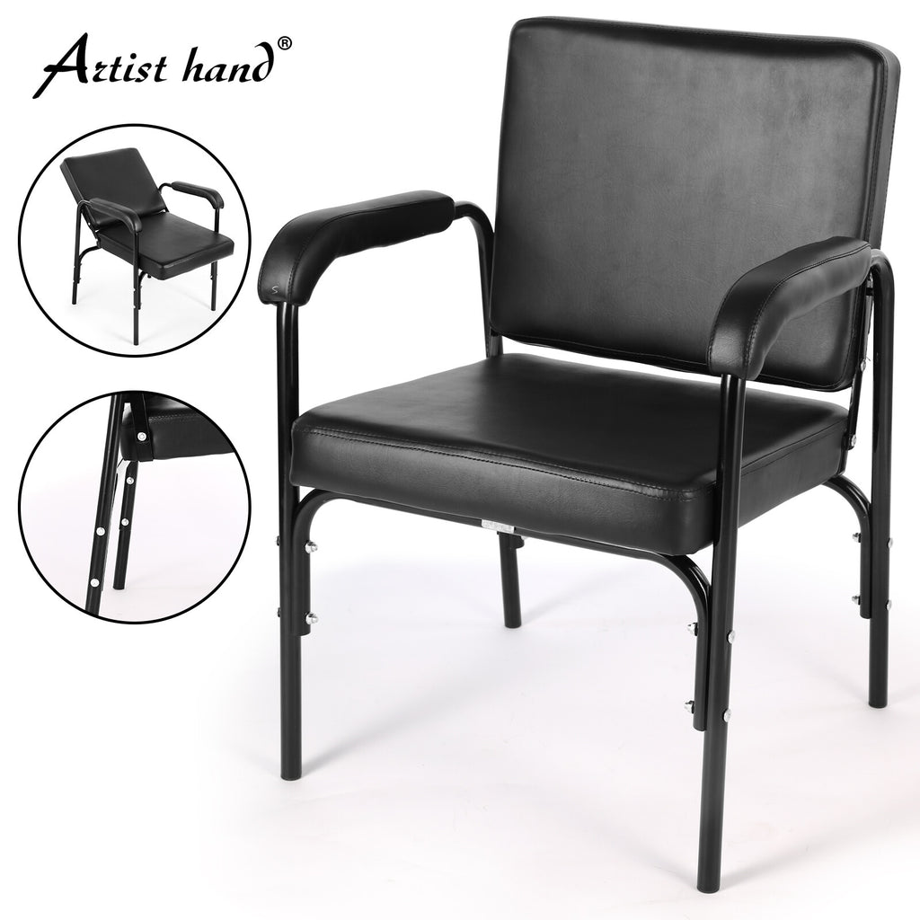 Black Recliner Barber Chair with Shampoo Basin Salon Spa Equipment
