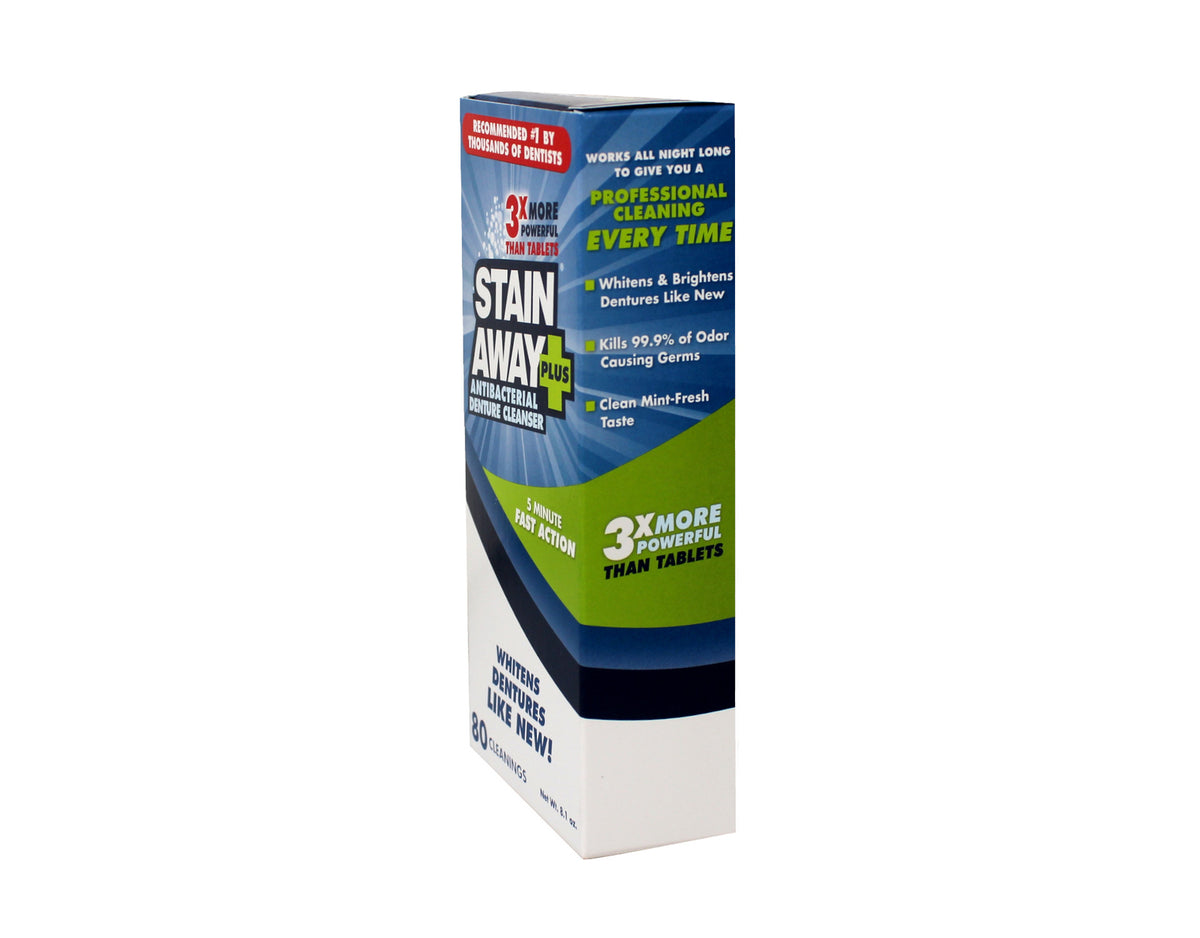Denture Cleanser 3 Pack - Whitens, Brightens & Odor-Free - 8.1 Ounce
