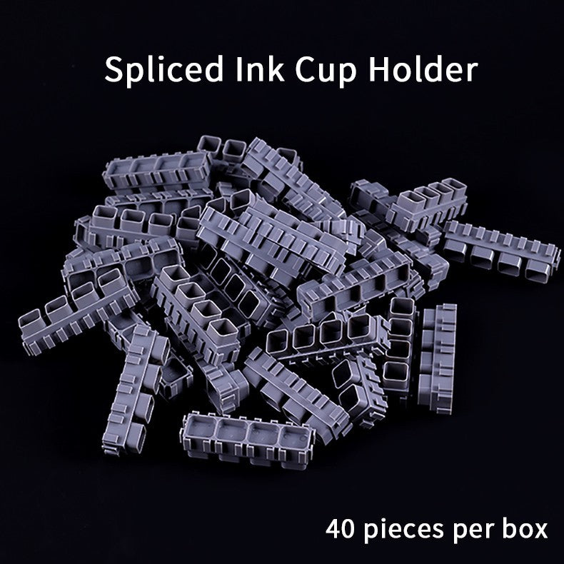 Removable Multi-Function Ink Cup Holder for Tattoo Artists – Grey ABS Tool