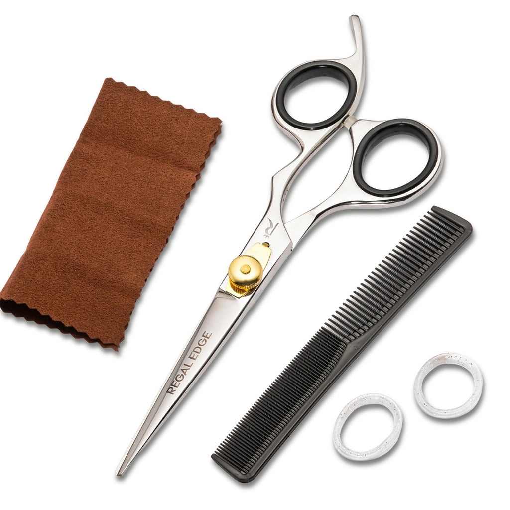 6.5-Inch Japanese Stainless Steel Professional Hair Cutting Scissors with Golden Tension Screw