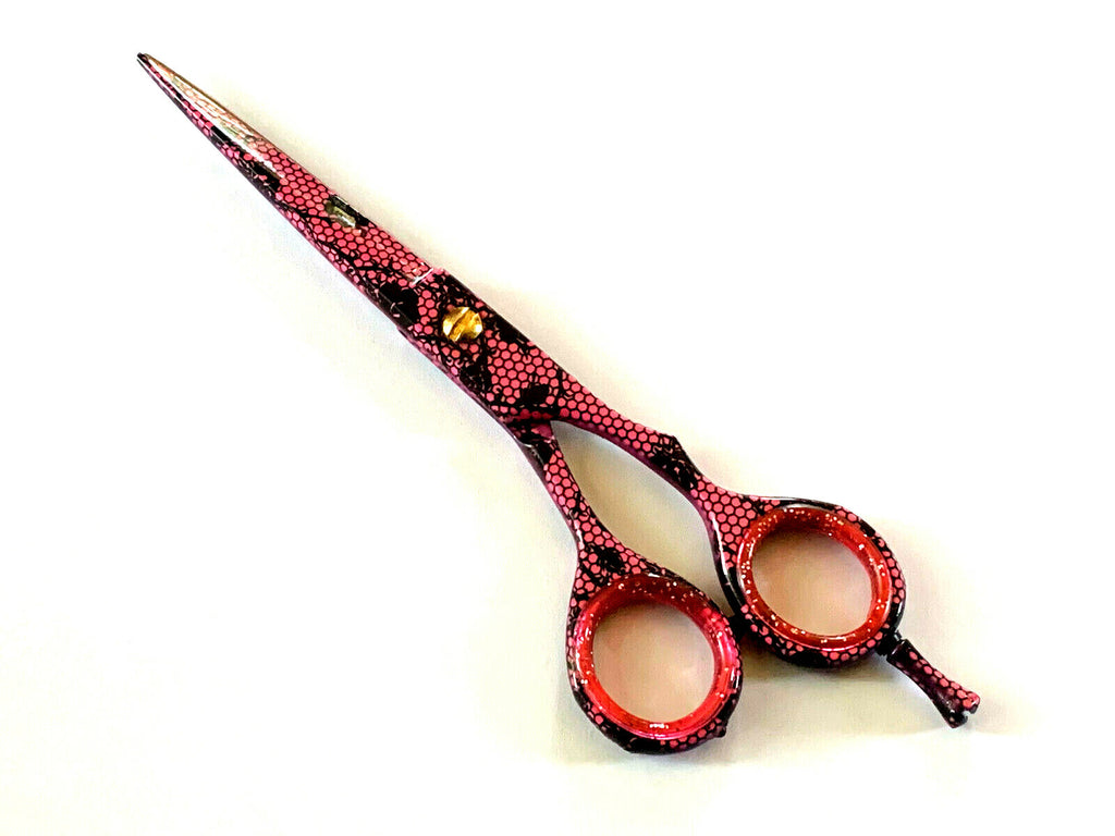 Professional 6-Inch Hair Cutting Scissors Shears for Barbers and Salons - Pink