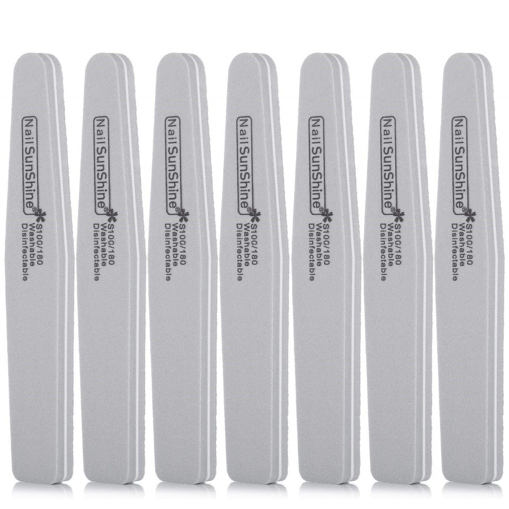 10-Pack Double-Sided Nail Files 100/180 Grit Emery Boards Professional