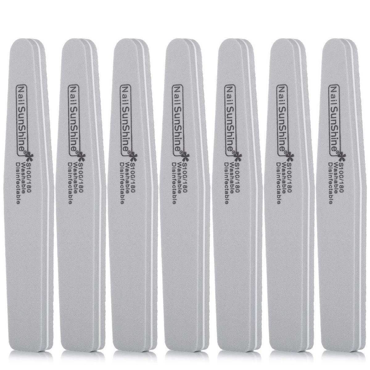 10-Pack Double-Sided Nail Files 100/180 Grit Emery Boards Professional