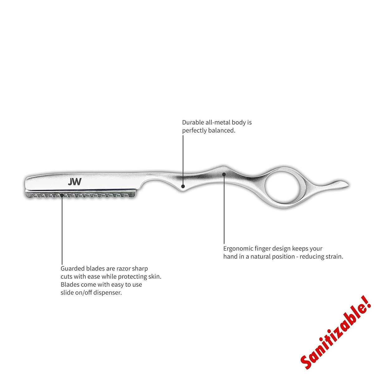 Professional Hair Thinning Texturizing Razor with 5 Blades - Hair Styling Tool