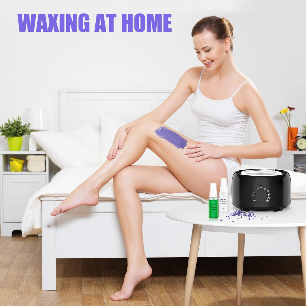 Digital Wax Warmer Kit for Hair Removal with Natural Cera Beads, Includes Pre & Post Spray