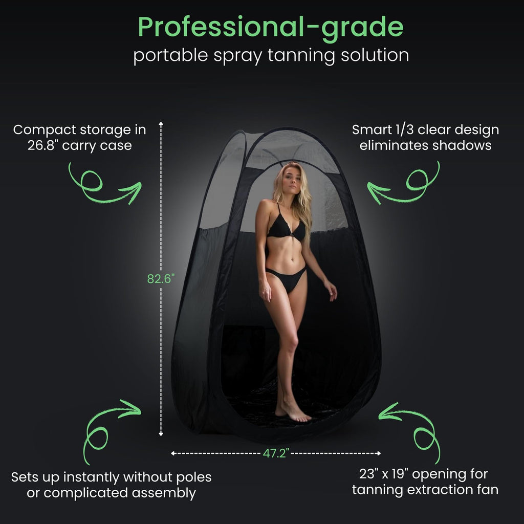 Portable Spray Tan Tent with Clear Design and Fan Opening – Professional & Home Use