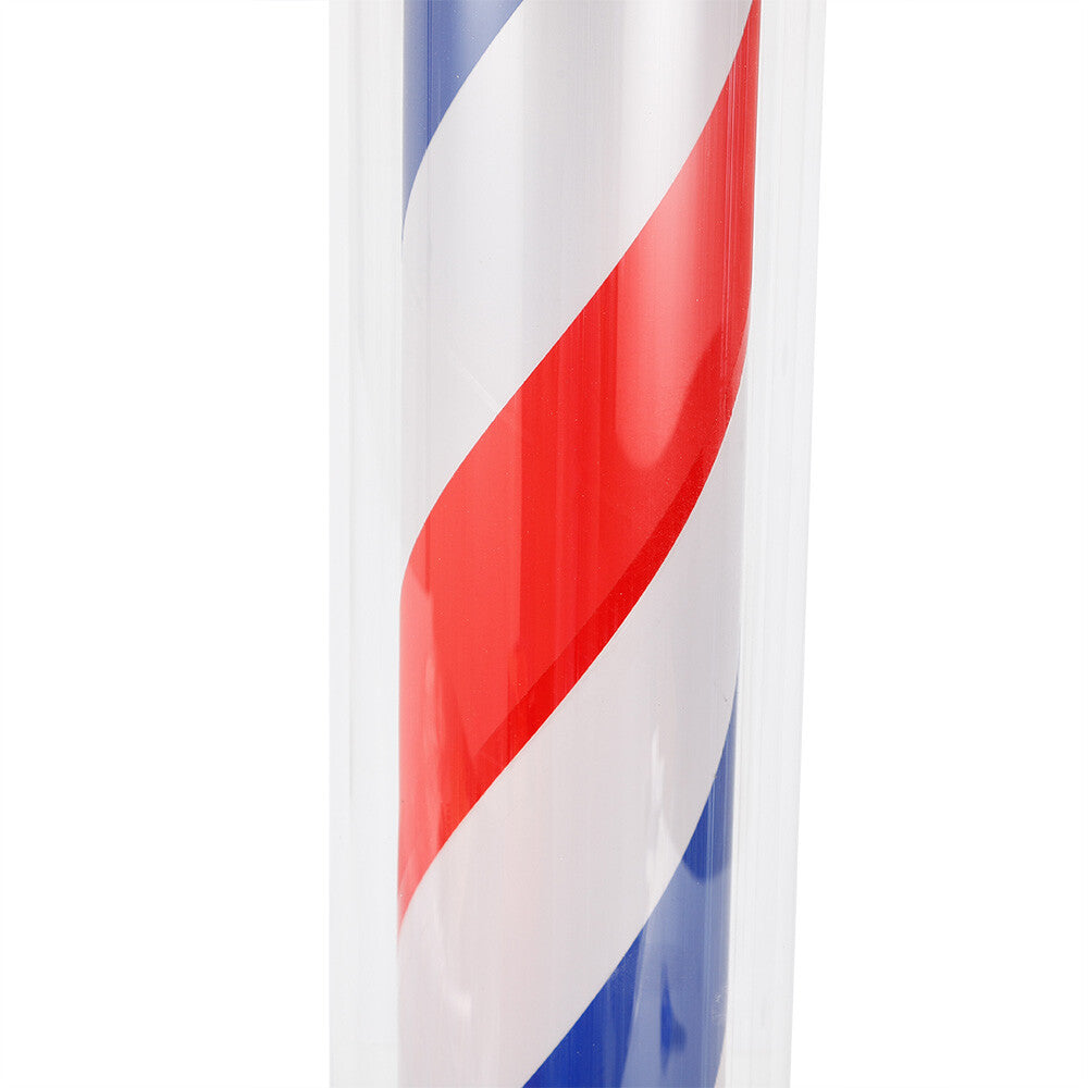 33-Inch Rotating LED Barber Shop Pole Sign Light Red Blue White