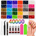 50000Pcs Rhinestones Bedazzling Kit with 30 Colors 3mm - DIY Craft Bedazzle Set