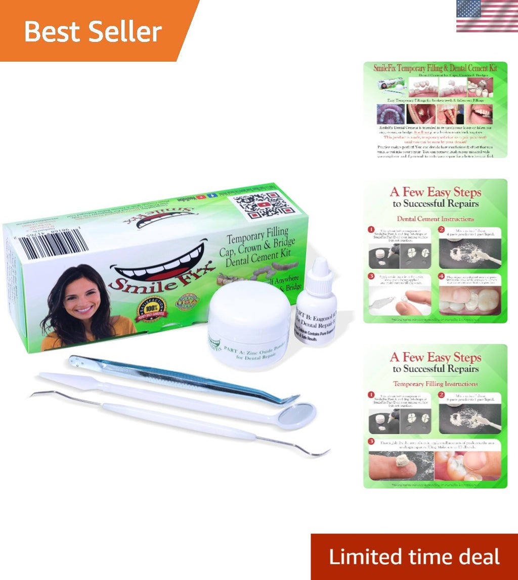 Emergency Dental Repair Kit with Dental Cement for Crowns & Bridges