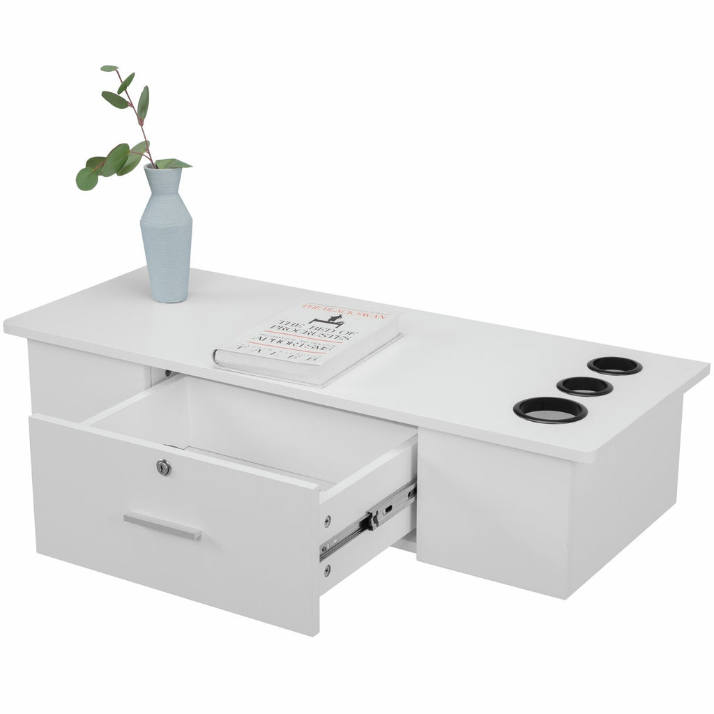 Wall-Mount Styling Station for Hair Salon Barber Spa Storage Cabinet
