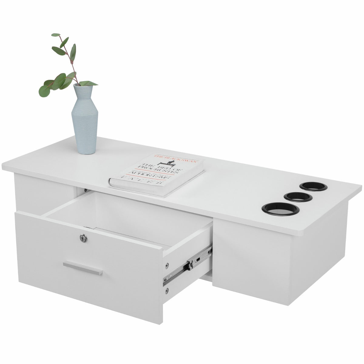 Wall-Mount Styling Station for Hair Salon Barber Spa Storage Cabinet