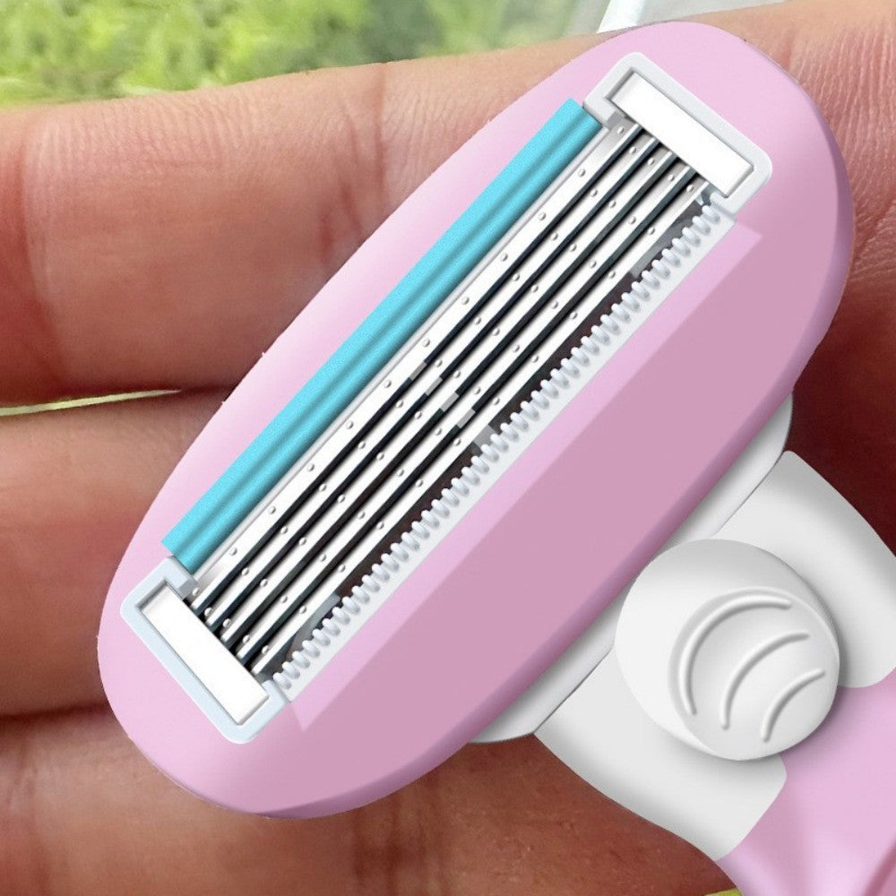 Women Men Reusable 4 Blade Safety Razor for Sensitive Skin Travel Shaver