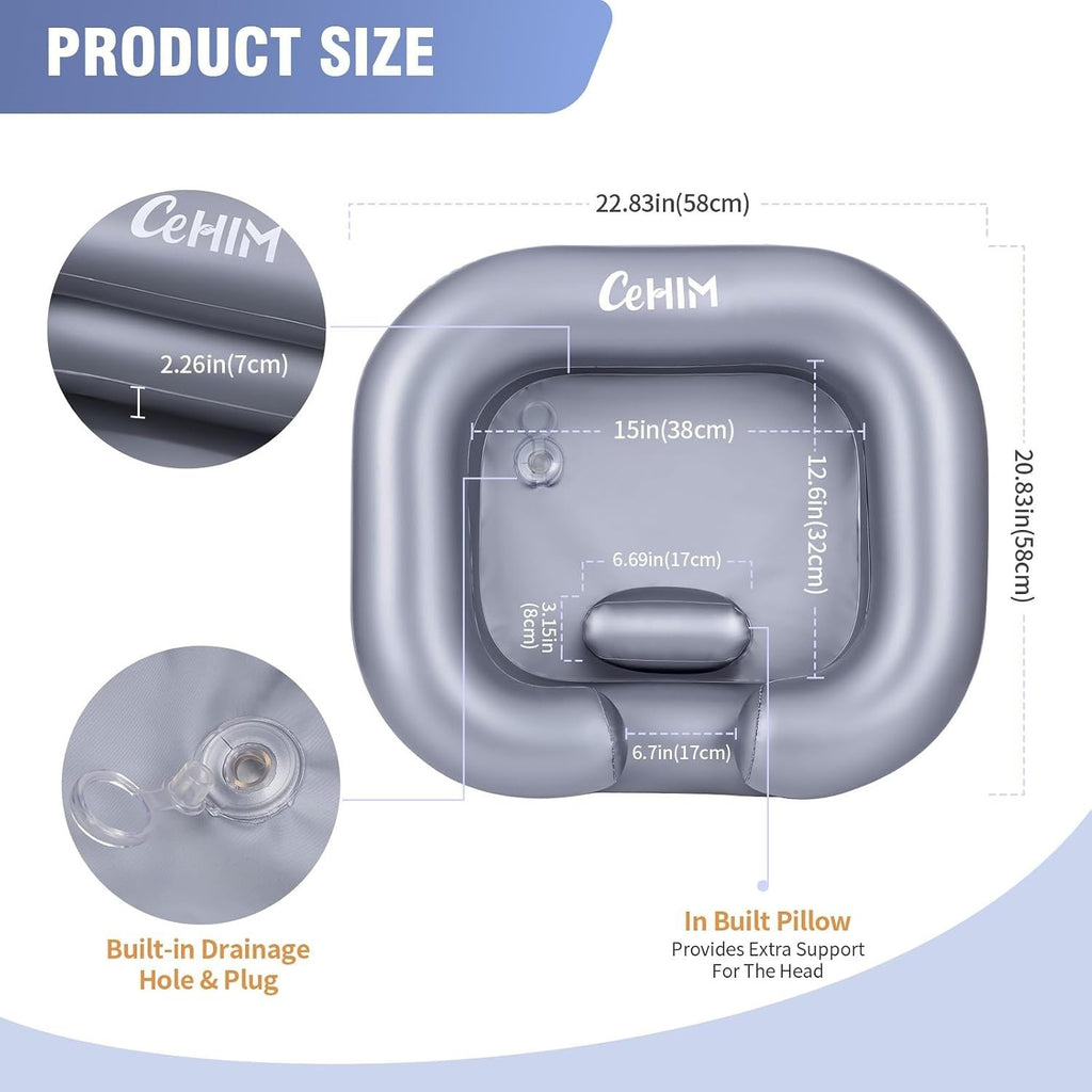 Inflatable Hair Washing Basin for Comfortable Home Hair Care