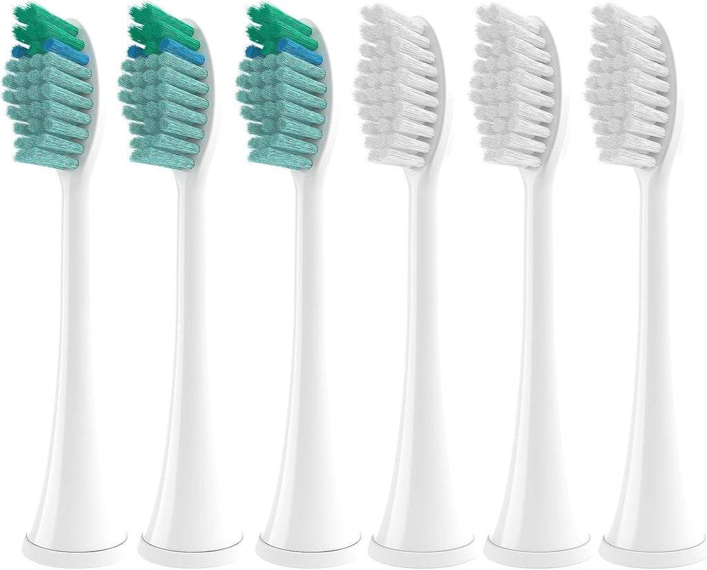 Medium Bristle Toothbrush Heads Refill Pack for TAO Clean - 6 Pack
