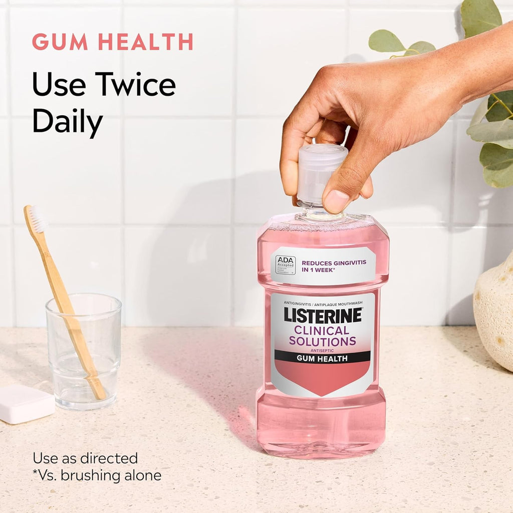 Gum Health Antiseptic Mouthwash with Icy Mint - 500 mL | Oral Care for Gingivitis & Plaque Prevention