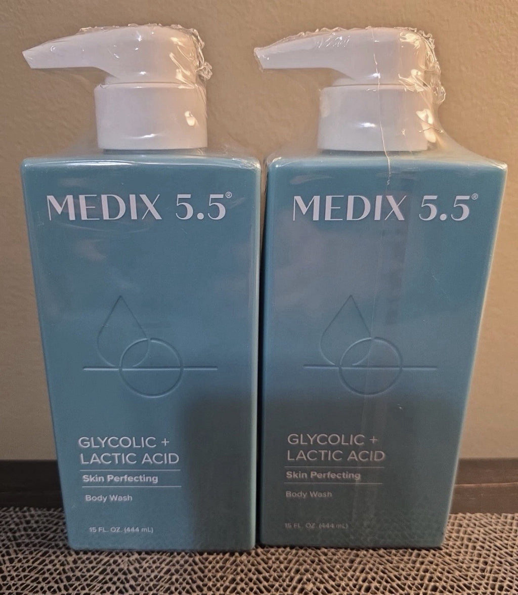 Glycolic and Lactic Acid Body Wash 2 Pack - Medix 5.5